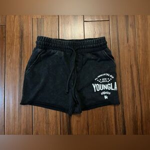 Men’s YoungLA Golds Gym Bodybuilding Shorts NWOT Black Small S